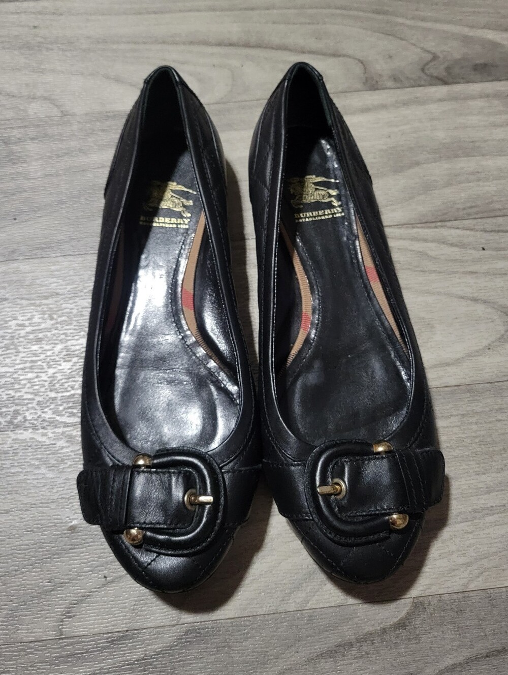 Burberry Buckle Ballet Flats